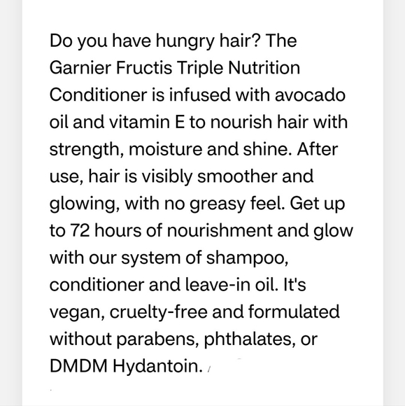 ⭐4/$15 Garnier Fructis Triple Nutrition Conditioner - Picture 8 of 9